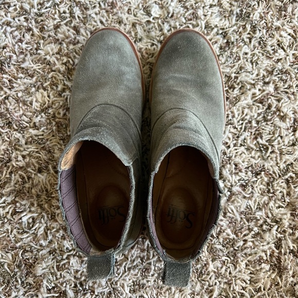 SOFFT Leather boots size 7.5 Green - Picture 2 of 7